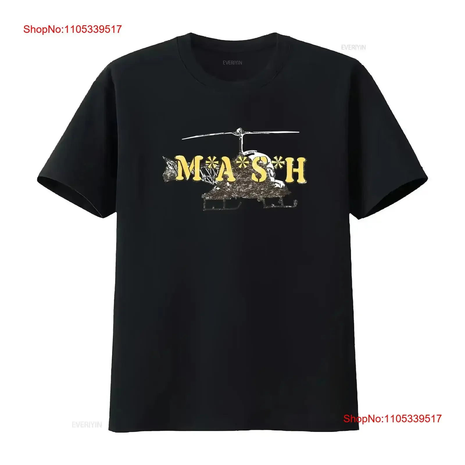 Mash Chopper T Shirt Mens 4077 Helicopter Licensed Classic TV Show Sand vintage Washed Versatile Stretched Slightly vintage