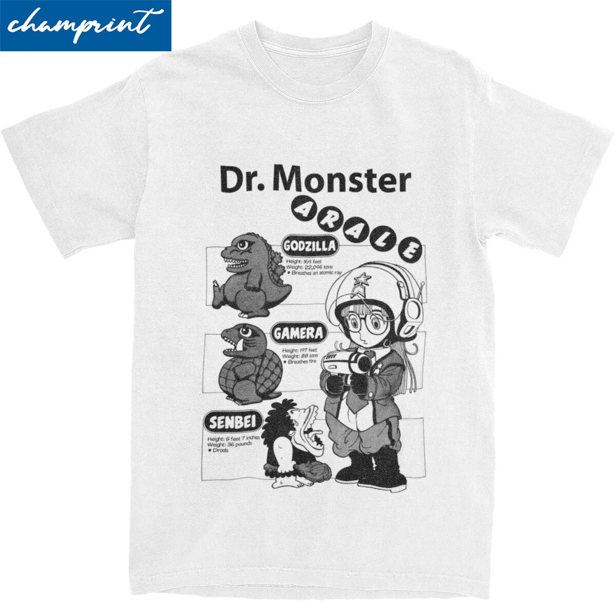 Arale Dr Slump Manga T-Shirt Men's Cotton Clothes Streetwear Round Neck Short Sleeve