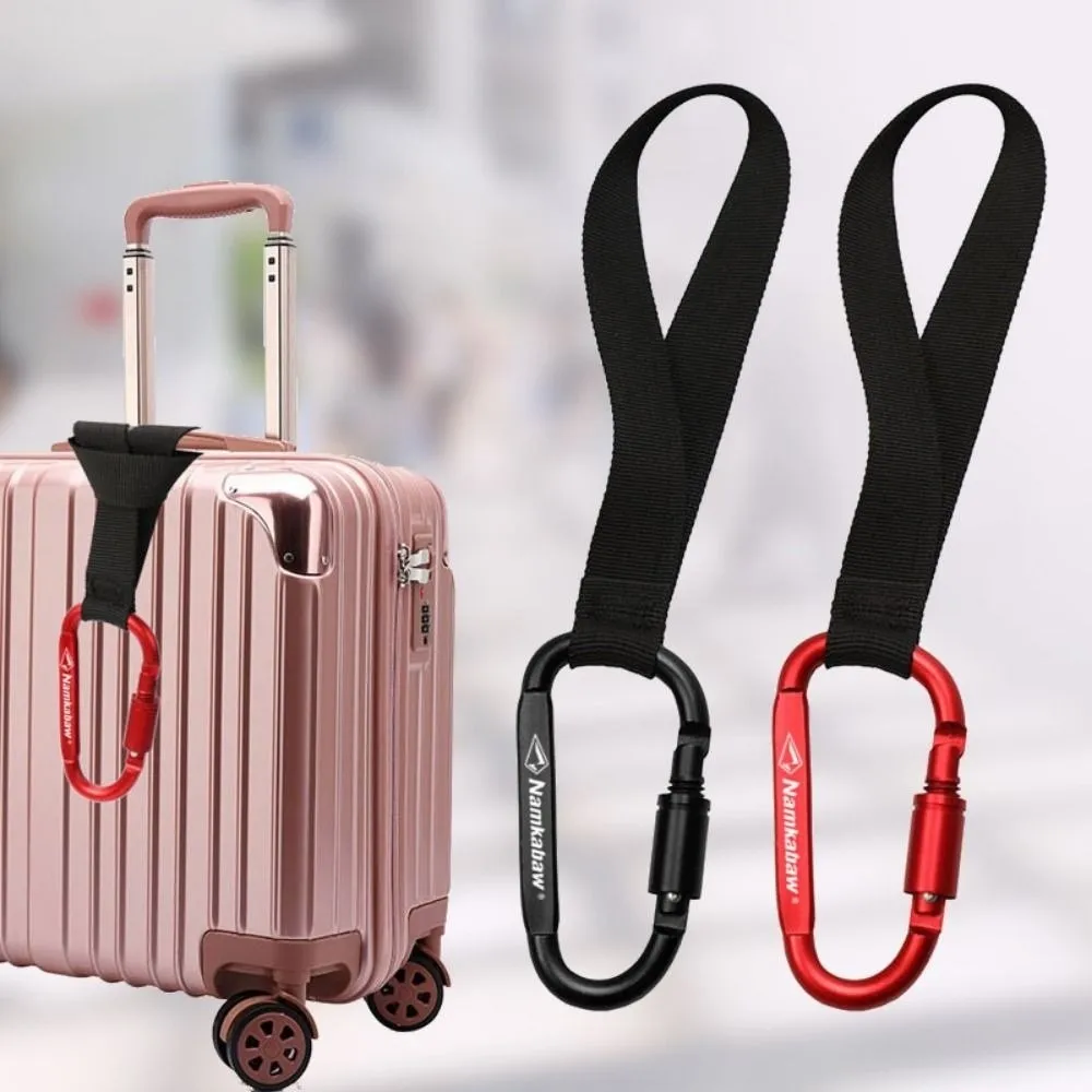 2pcs Multifunctional Webbing Spring Snap Hook Black 22/24/26cm Hanging DIY Backpack Keychain Camping Gear for Electric Bike