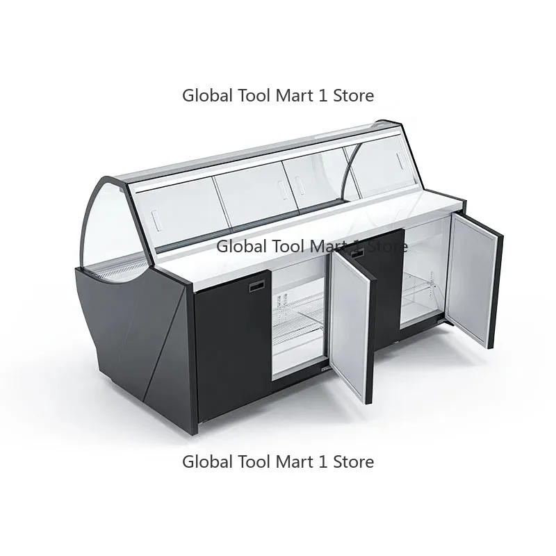 Commercial Meat & Deli Display Cooler Single Temperature Refrigerated Display Cabinet Refrigeration Equipment