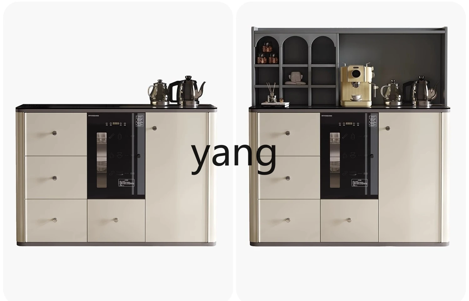 LTT المطبخ الخشب الصلب الطعام خزانة جانبية غرفة المعيشة خزانة الشاي غلاية متكاملة الذكية آلة بار الشاي المنزل #4