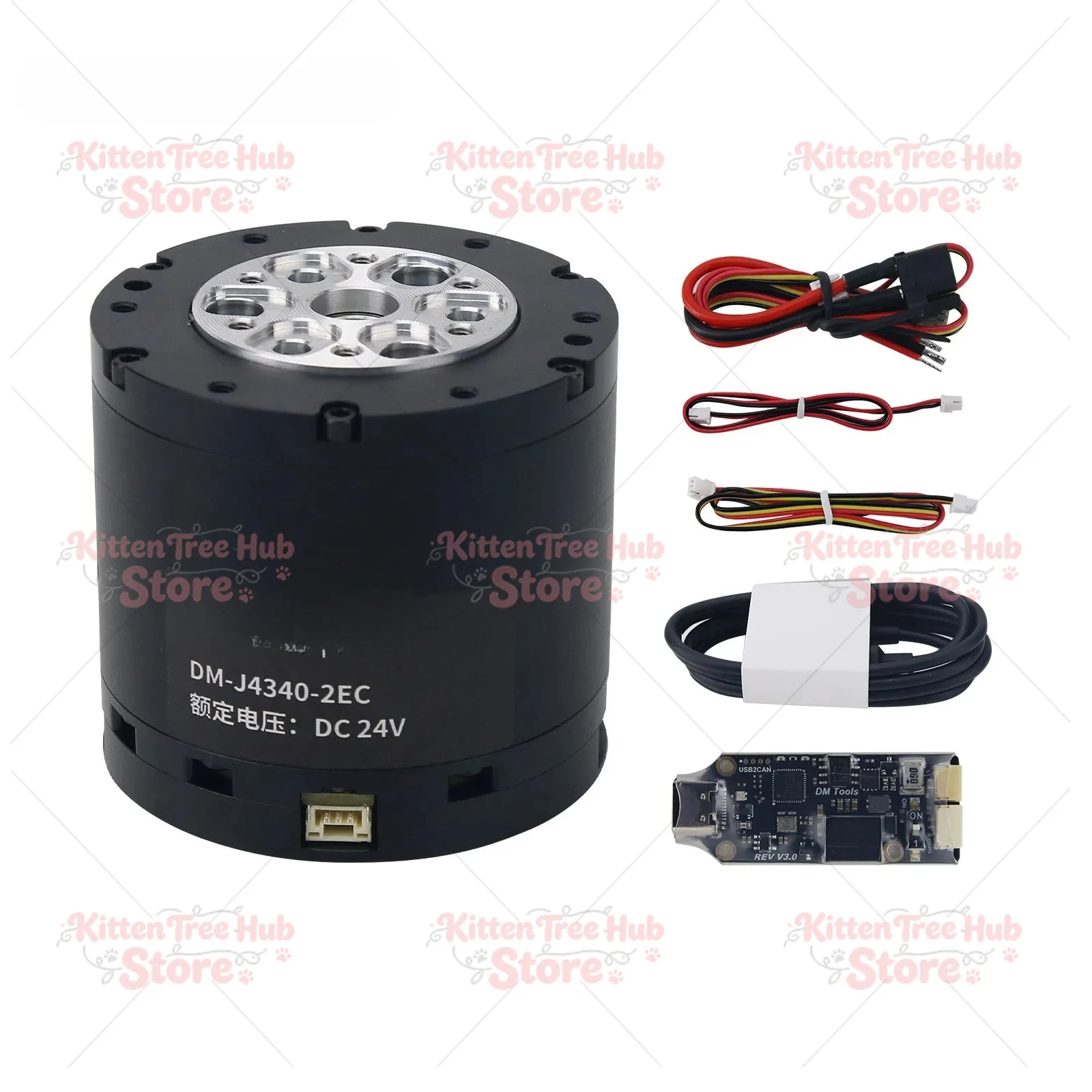 DM-J4340-2EC (24V/48V) 9NM Joint Motor Servo Motor DM4340 Gear Motor (Including Drive) w/ Two Encoders