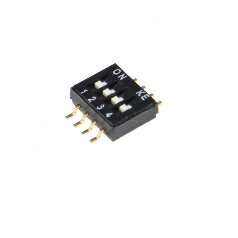 5PCS Gold Plated SMD SMT 4P 4-BIT TOGGLE switch doule Row 4PIN PITCH 1.27MM 4 PIN Slide Switches 4 Position 8 PIN 4-way