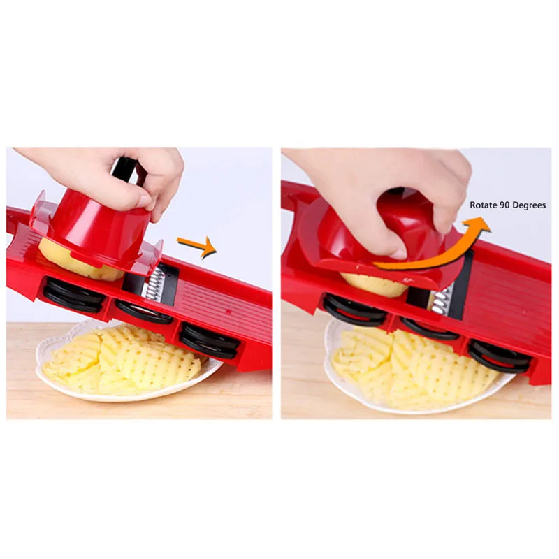 

1PC Red Finger Protection Artifact Vegetable Cutter Fruit Slicer Grater Protector Plastic Finger Hand Guard Safe Kitchen Gadgets