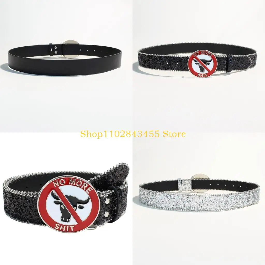 49MC Daily Wear Statement Waist Belt with Keeper Loop and Large Oval Closure