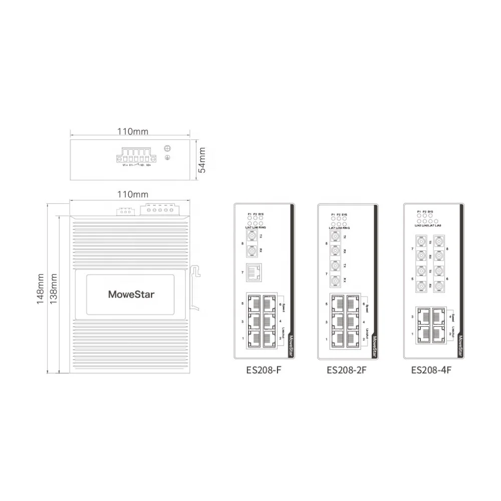 100m 1 Optical 7 Electrical Single Mode Dual Fiber Trendnet Lan Optical Fiber Unmanaged Din Rail Grade 8 Port Industrial Switch