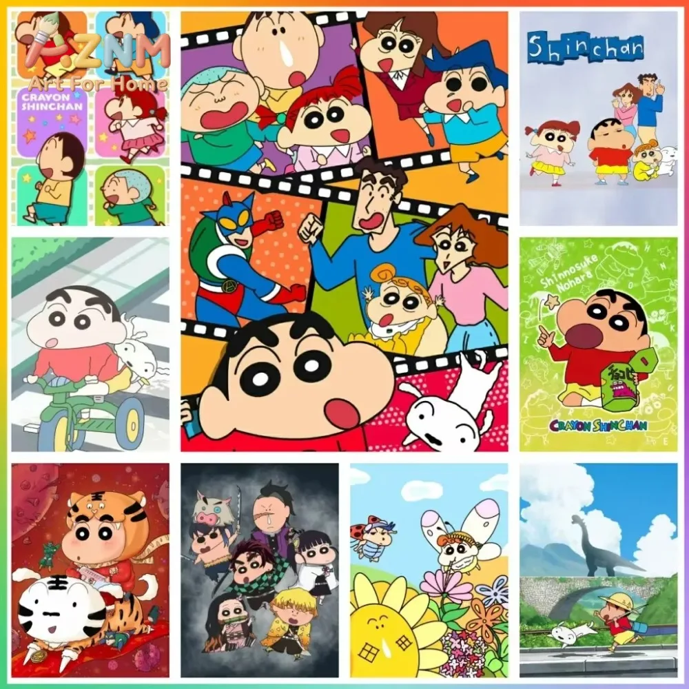 1pc Anime Cute Crayons Shin Chan Posters For High Quality Do