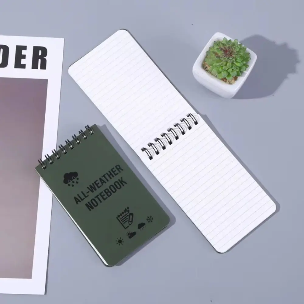 Lined Pages Waterproof Notebook Mini Size Pocket Size All Weather Notepad Spiral Binding Waterproof Paper Mini Pocket Notebook