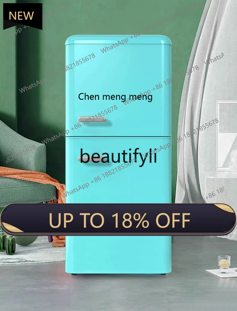 

Z189 Double door refrigeration and freezing nostalgia first-class energy efficiency, household refrigerator