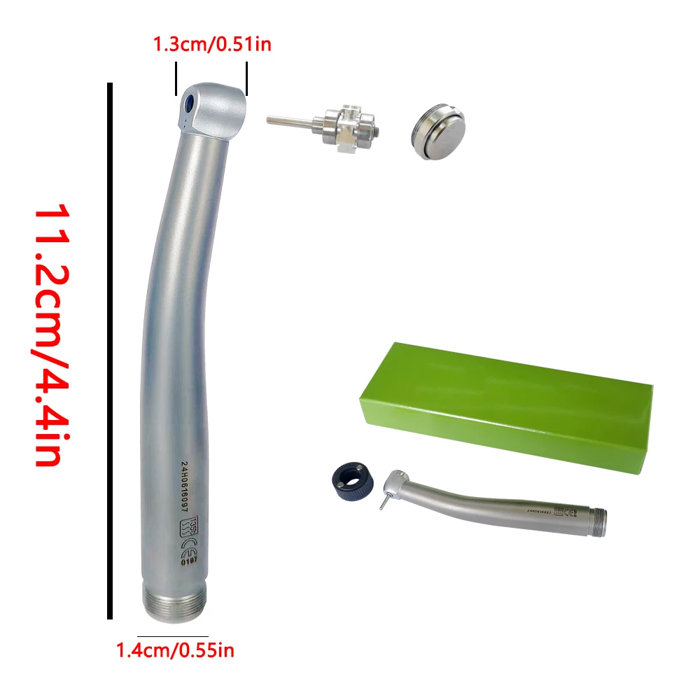 Standard Head Lightless Dentistry High Speed Single Hole Jet Turbine Tool Tooth Extractor Handpiece for Reducing Air Sensitivity