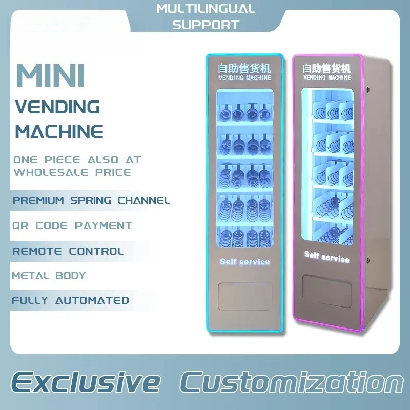 Hot Sale Coin-operated Glass Iron Arcade Vending Machine-Touch Screen Snack Drink Combo QR Code Payment 1 Year Customized