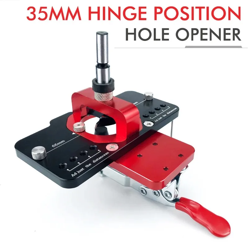 Aluminum alloy 35MM hinge drilling guide hinge, used for installation of woodworking cabinet wardrobe doors