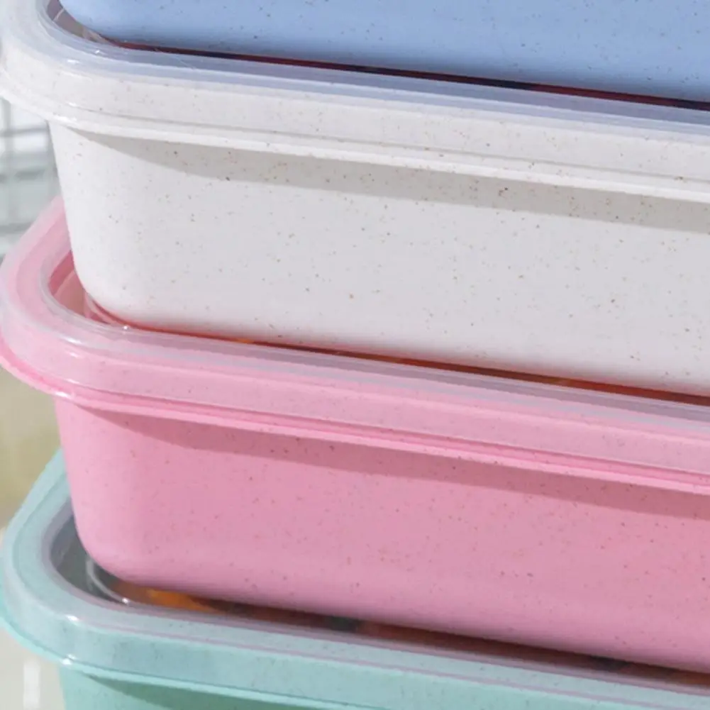 Classified Food Storage Portable Three-compartment Lunch Box Reusable Food Storage Container Dust-proof Bento Box for Work