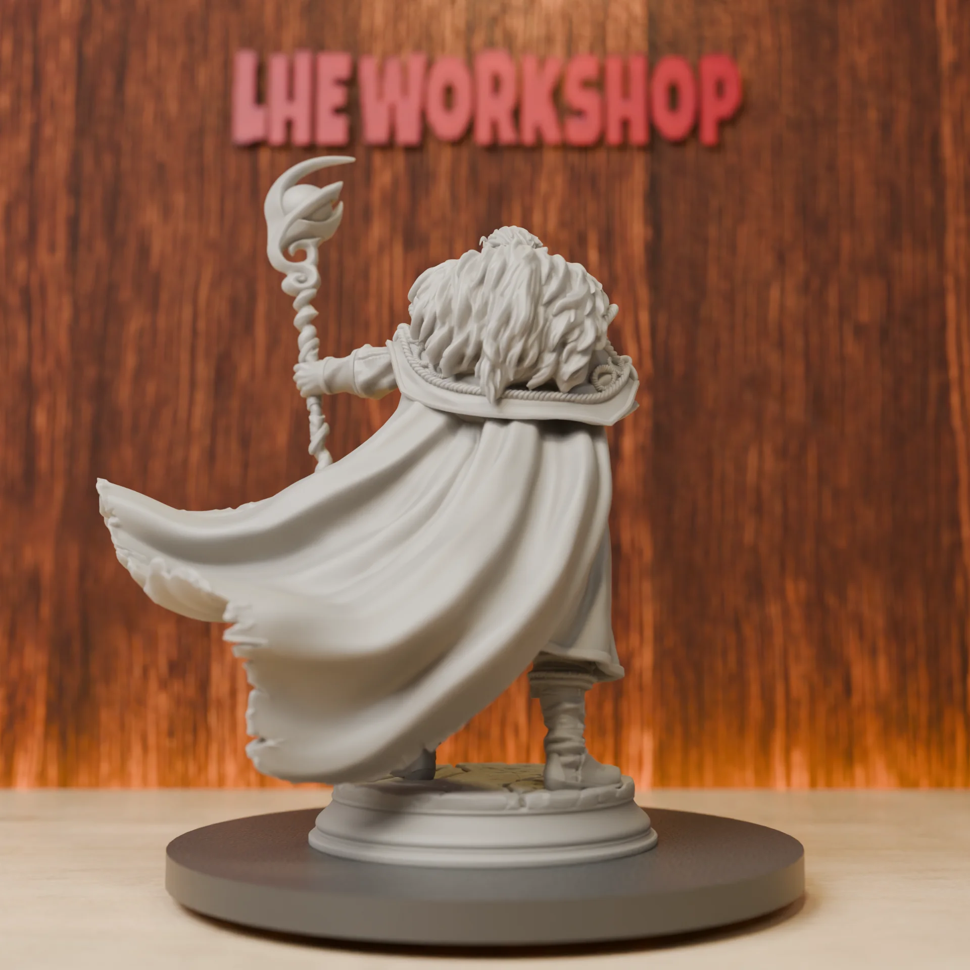 Evil Broken Sorcerer Miniatures | 28mm-75mm | Resin 3D Printed DND Pathfinder Mini | Unpainted Grey
