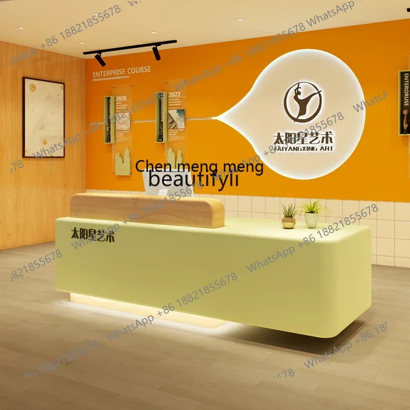 xz1X1Beauty salon checkout page Clothing store Simple modern front desk Arc training institution Reception desk