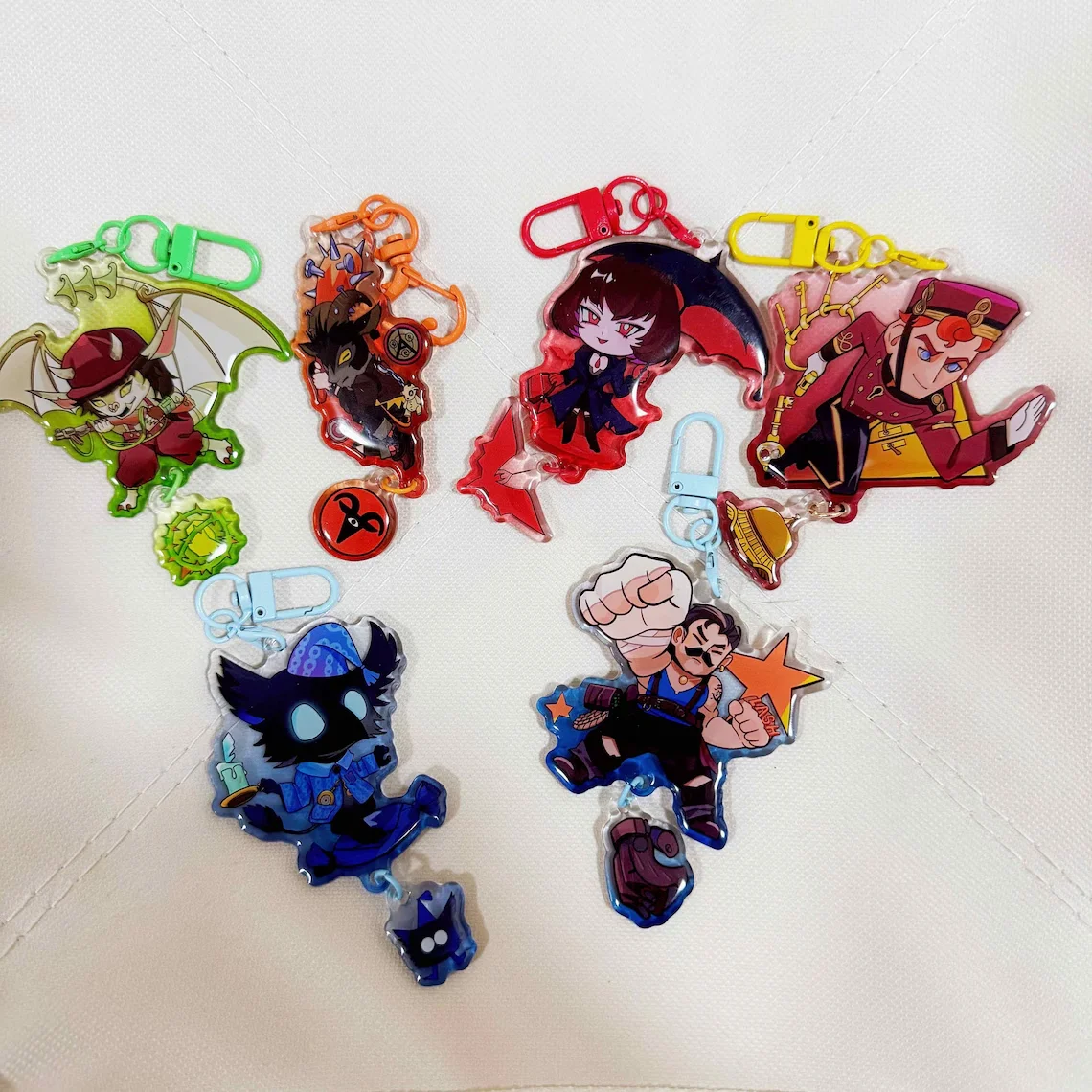Deadlock Charms Keychains BILLY Doorman Lash Ivy Mina Rem - Home Security Door Latch Key Ring for Safety
