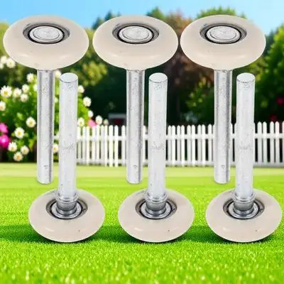 

6pcs Garage Door Rollers Nylon Replacement White Metal Hardware Accessories Wheel Pulley Small Wheels Residential Quiet Stable