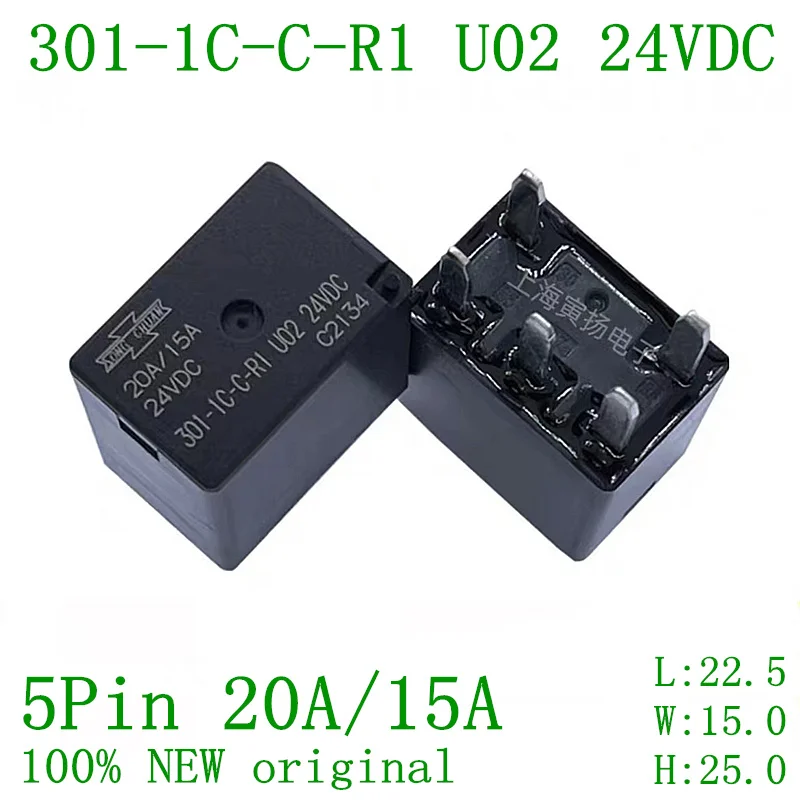 

10PCS Relay 301-1C-C-R1 U02 24VDC 5Pin 20A/15A Automotive relays 100% New original