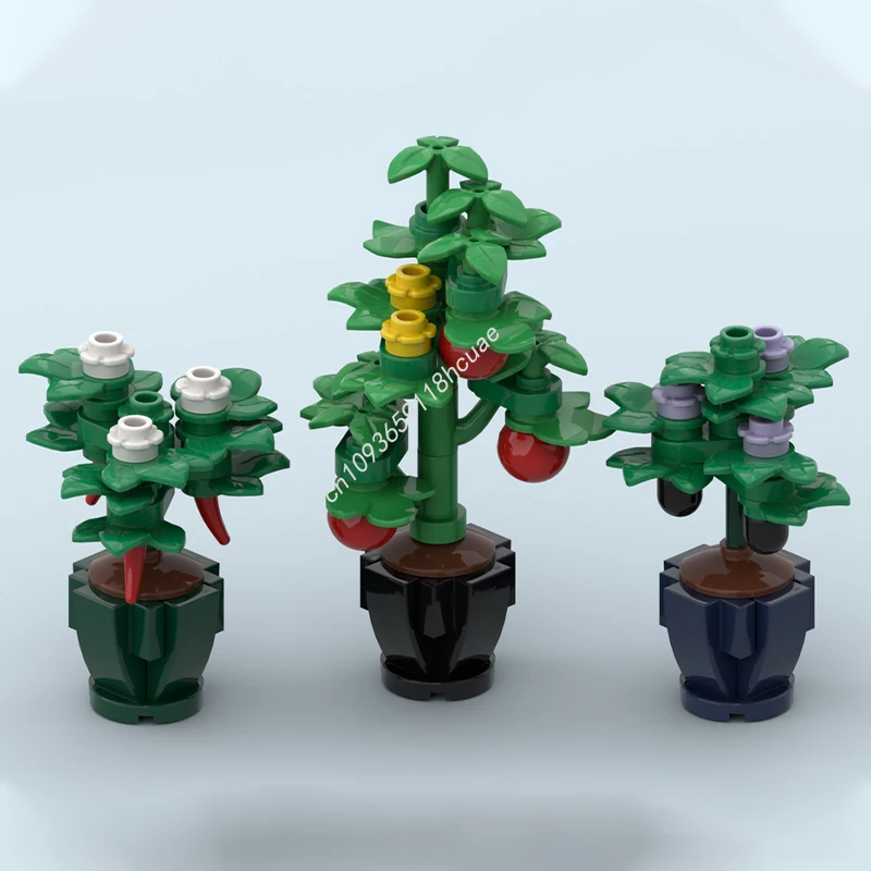 

109 шт. MOC ночные навесы в горшках, городские строительные блоки, сделай сам, сборка, креативная идея, образовательный кирпич, детская рождественская игрушка в подарок