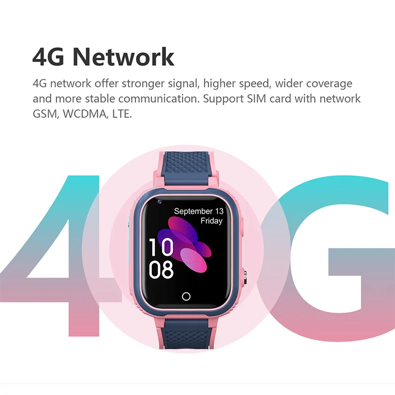 4G Kids Smart Watch Video Call GPS WiFi Positioning SOS Waterproof Camera Remote Location Tracker Watch Gift for Children 1+8GB view 3
