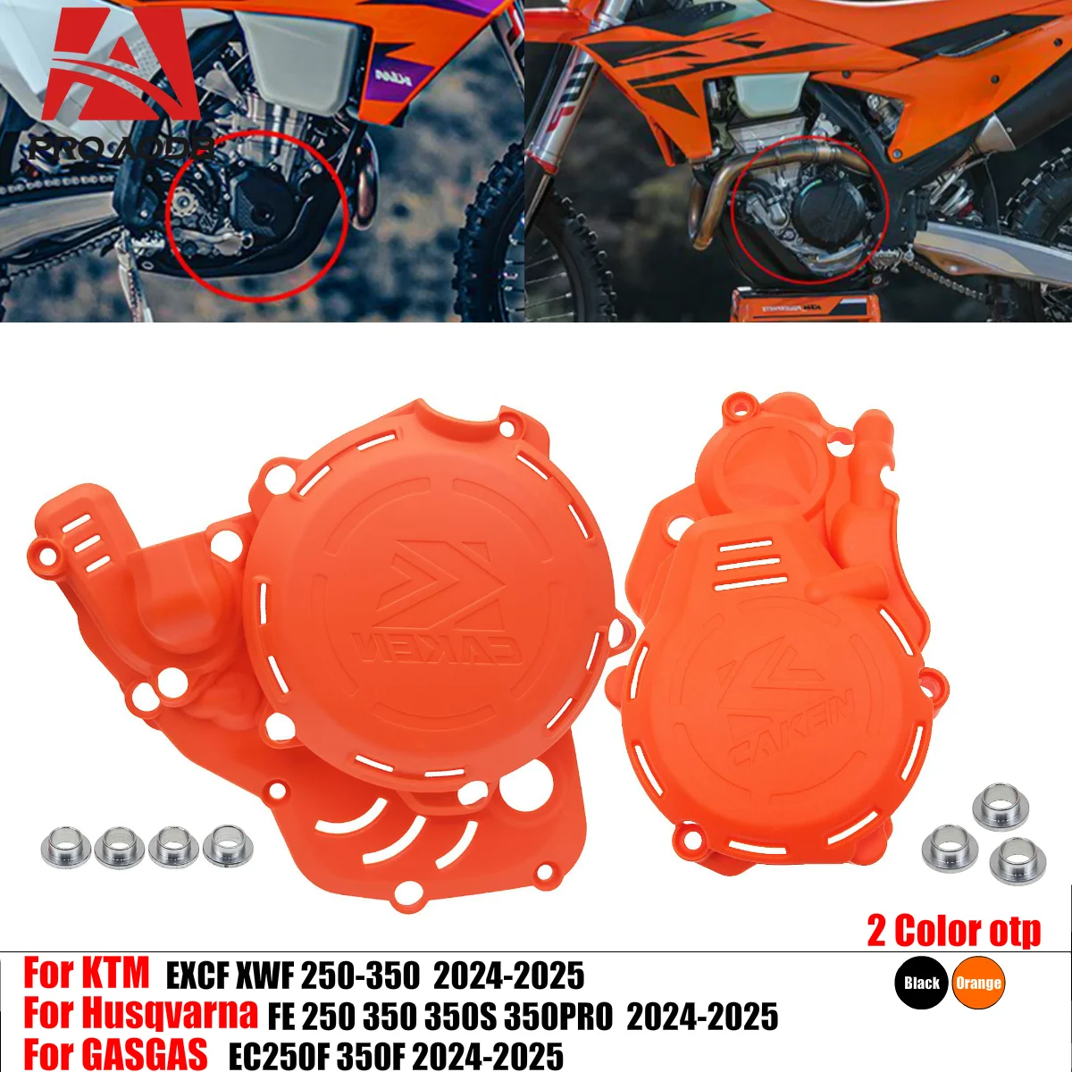 Durable Motorcycle Clutch and Ignition Guard Set For Husqvarna FE 250 350 350S 2025 FE250 FE 350 FE350S FE350PRO FE350W