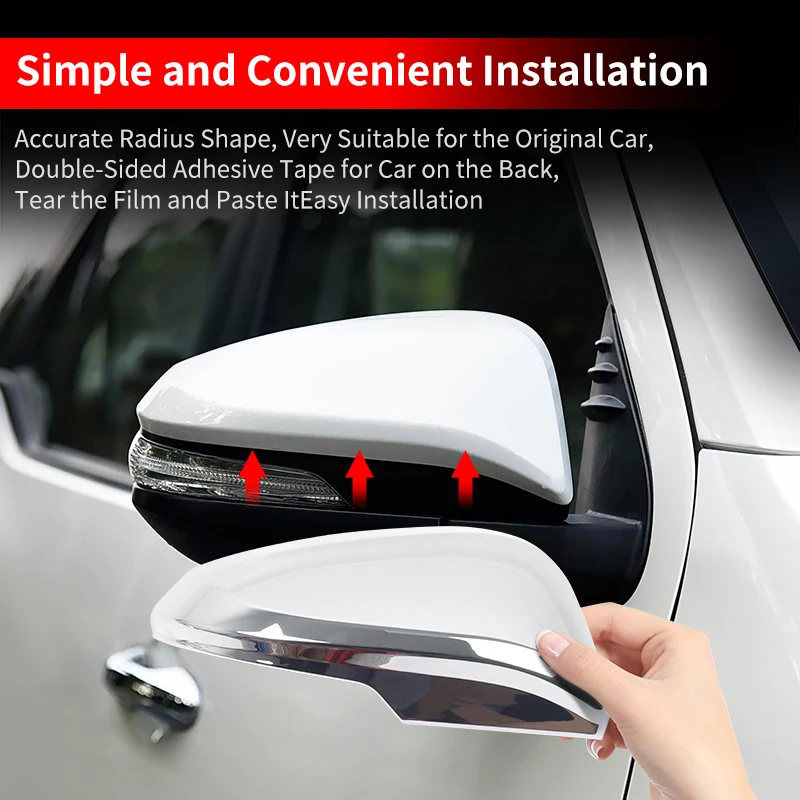 For Toyota 2026-2016 Hilux Revo Pickup Truck Rearview Mirror Cover Cap Trim ABS 2pcs Exterior Decoration Protection Accessories - view 3