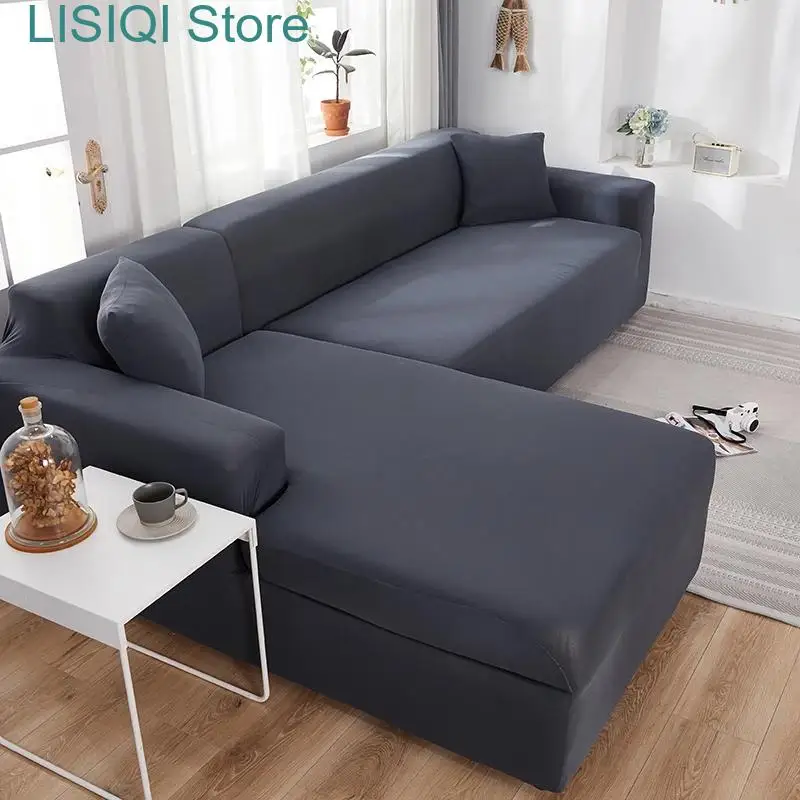 

New Elastic Sofa Cover for Living Room Corner Couch Cover Stretch Slipcovers L Shape Sofa Covers for Seaters