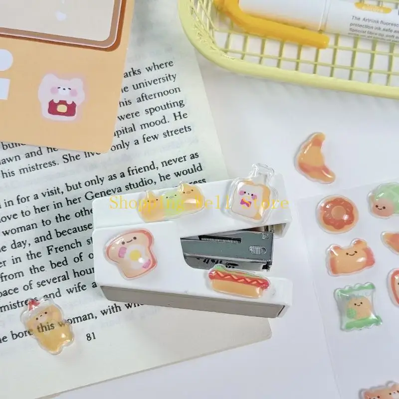 KX4B Cartoon Animal 3D Puff Sticker Embossed Decorative Small Sticker For Kids Art Craft Notebook Water Bottle Phone Case