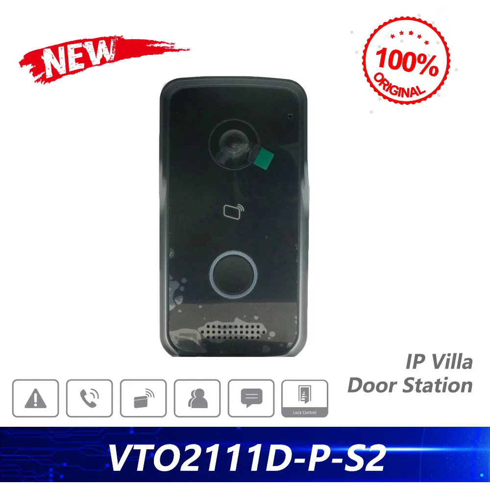 Station de porte IP Dahua International Version VTO2111D-P-S2 pour villa, audio bidirectionnel et ap