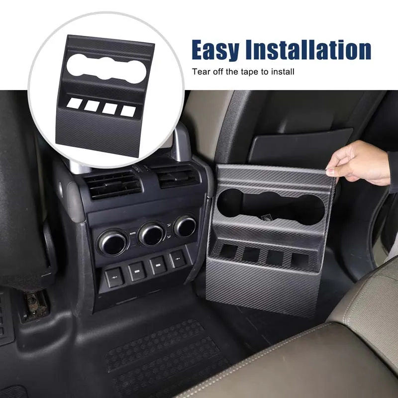 

For 2020-2023 Land Rover Defender Armfer Box Rear Seat Air Outlet Protection Cover Real Carbon Fiber 1pcs (matte)
