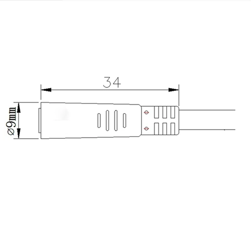 Conector de Cable de extensión para bicicleta eléctrica, Cable impermeable de 2 pines hembra a hembra, tamaño del producto: 80cm de longitud