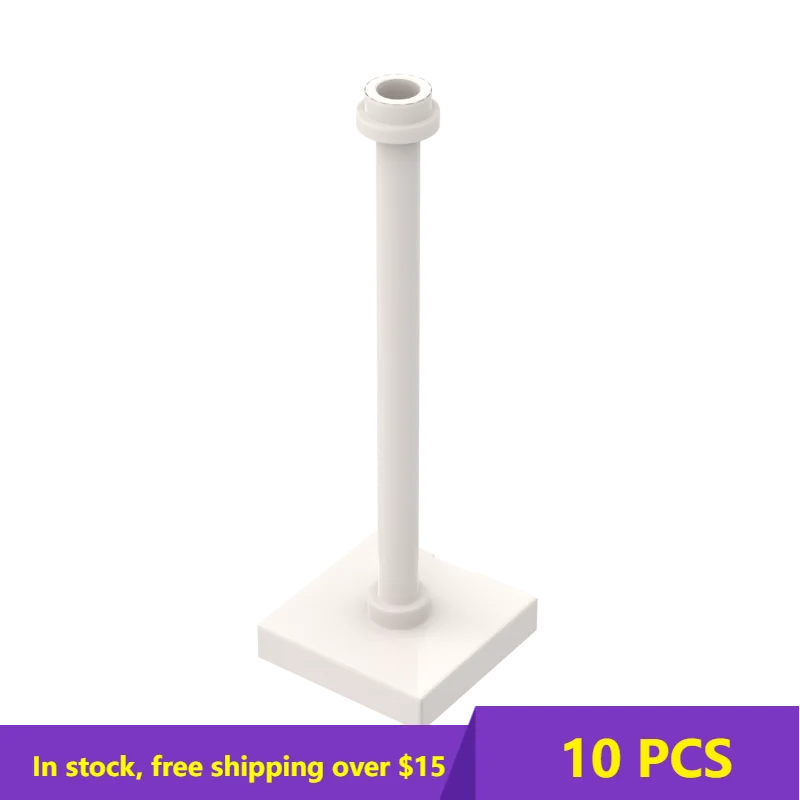 

10PCS Bricks 98549 2 x 2 x 6.2 Stud with rod and stop ring For Building Blocks Parts DIY Construction High-Tech Parts Gift Toys