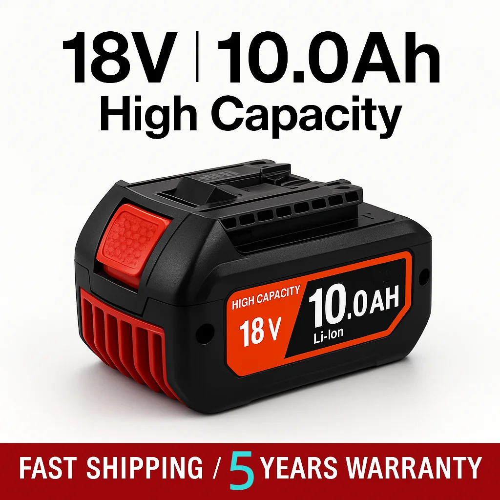 

NEW 18V 10Ah Li-Ion Rechargeable BatteryPortable Backup Power Tool Batteryfor Bosch 12000mahwith Indicator Light BAT609 BAT618