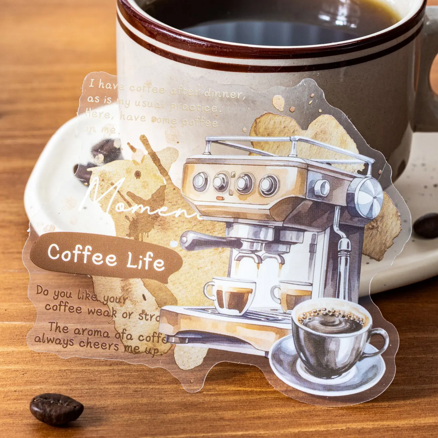 10pcs/1lot Kawaii Stationery Stickers Coffee of the Day Junk Journaling Decorative Mobile Scrapbooking for stickers Scrapbook