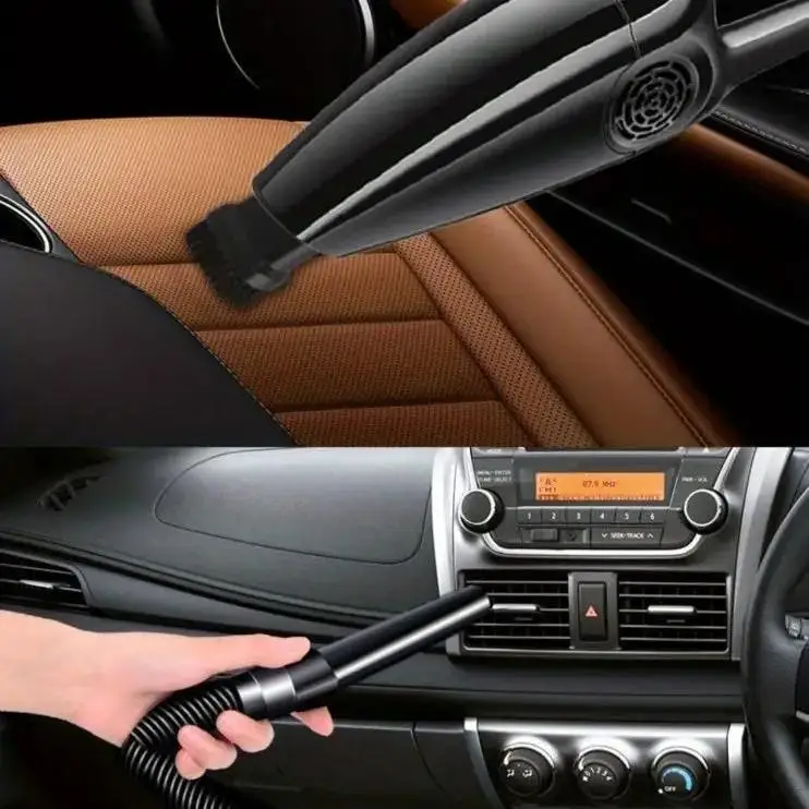 Aspirateur de voiture haute puissance 12V avec forte aspiration pour le nettoyage sec et humide, Compact et Portable pour voitures, maison et petits espaces