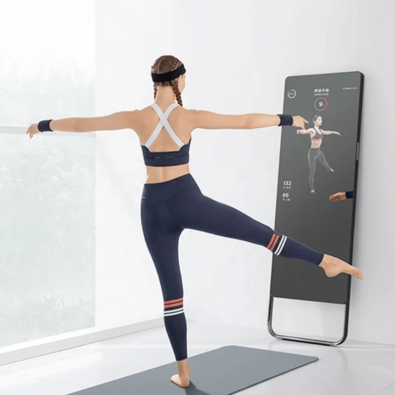 Magic Exercise Vertical Office Makeup Wall Gym Tonal Android Smart Fitness Mirror Camera Capacitive Touch Screen
