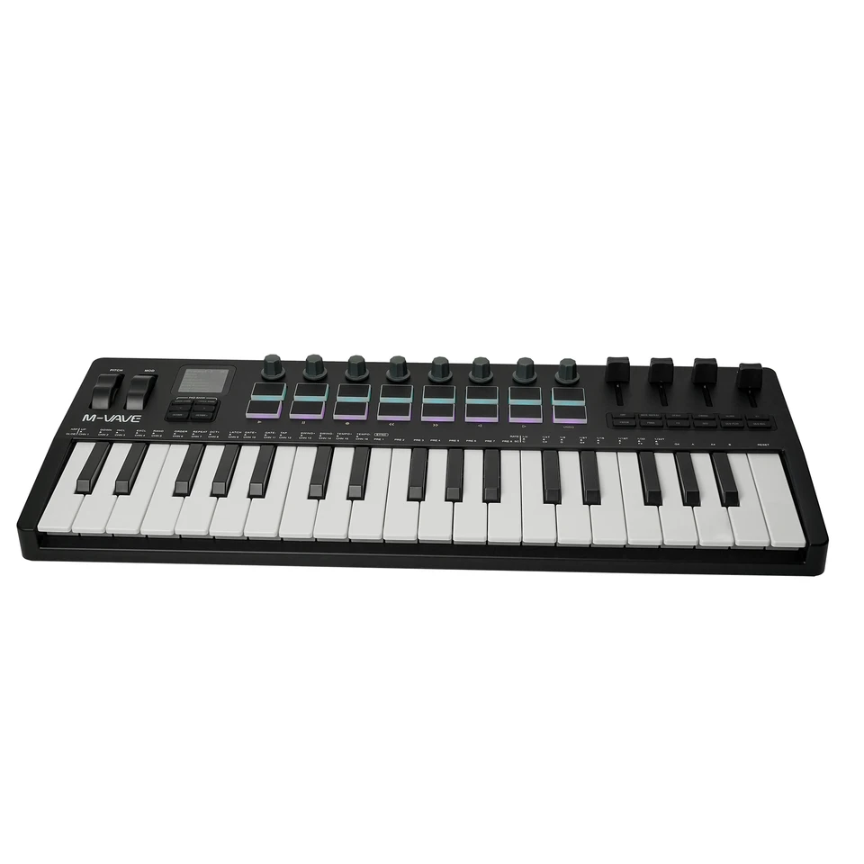 M-VAVE SMK-37 PRO MIDI Controller 37-Key Semi-Weighted + 16