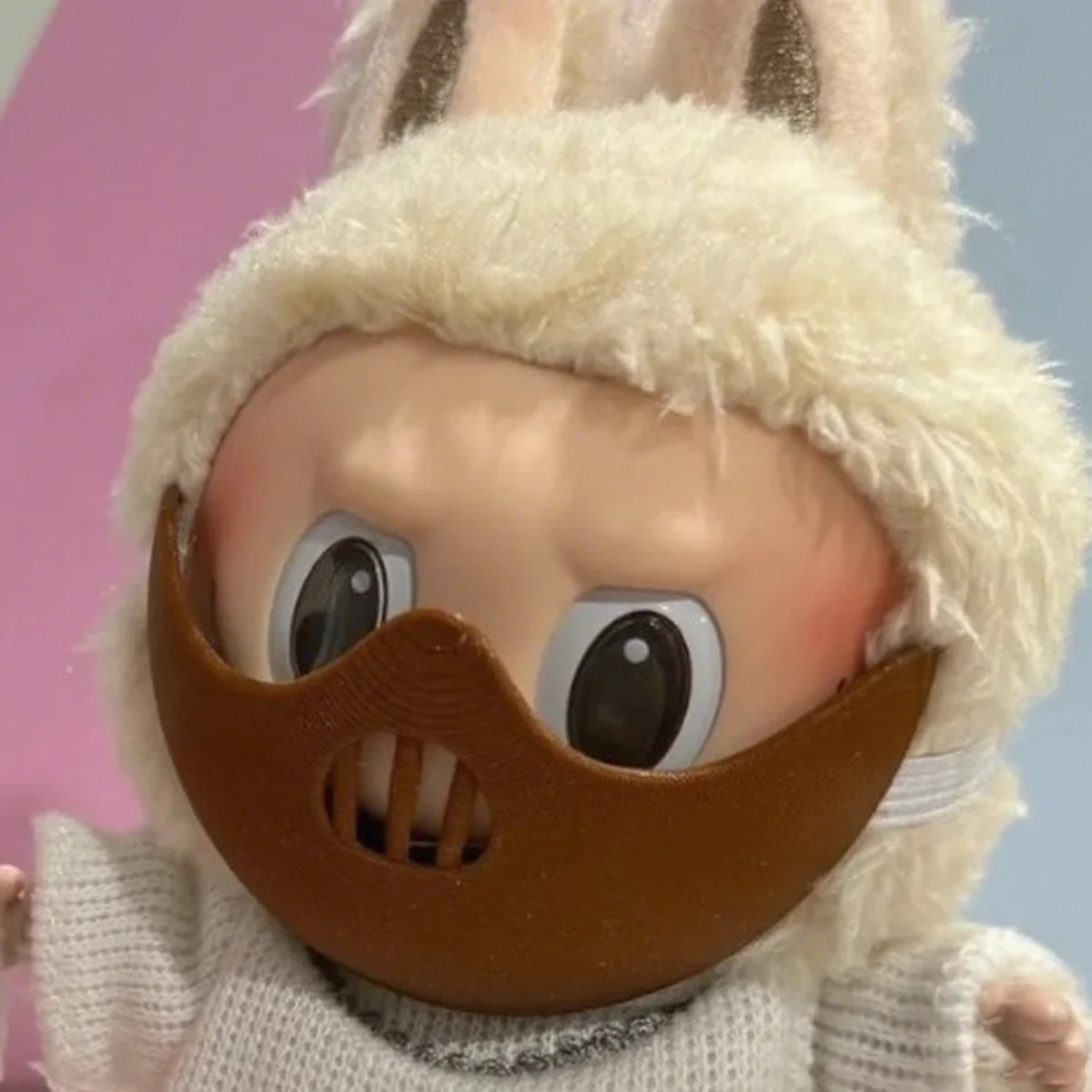 Cute Plush Doll Clothes Mask Doll Accessories DIY Creative Gifts For Labubu Scary Mask Halloween Decoration Gift