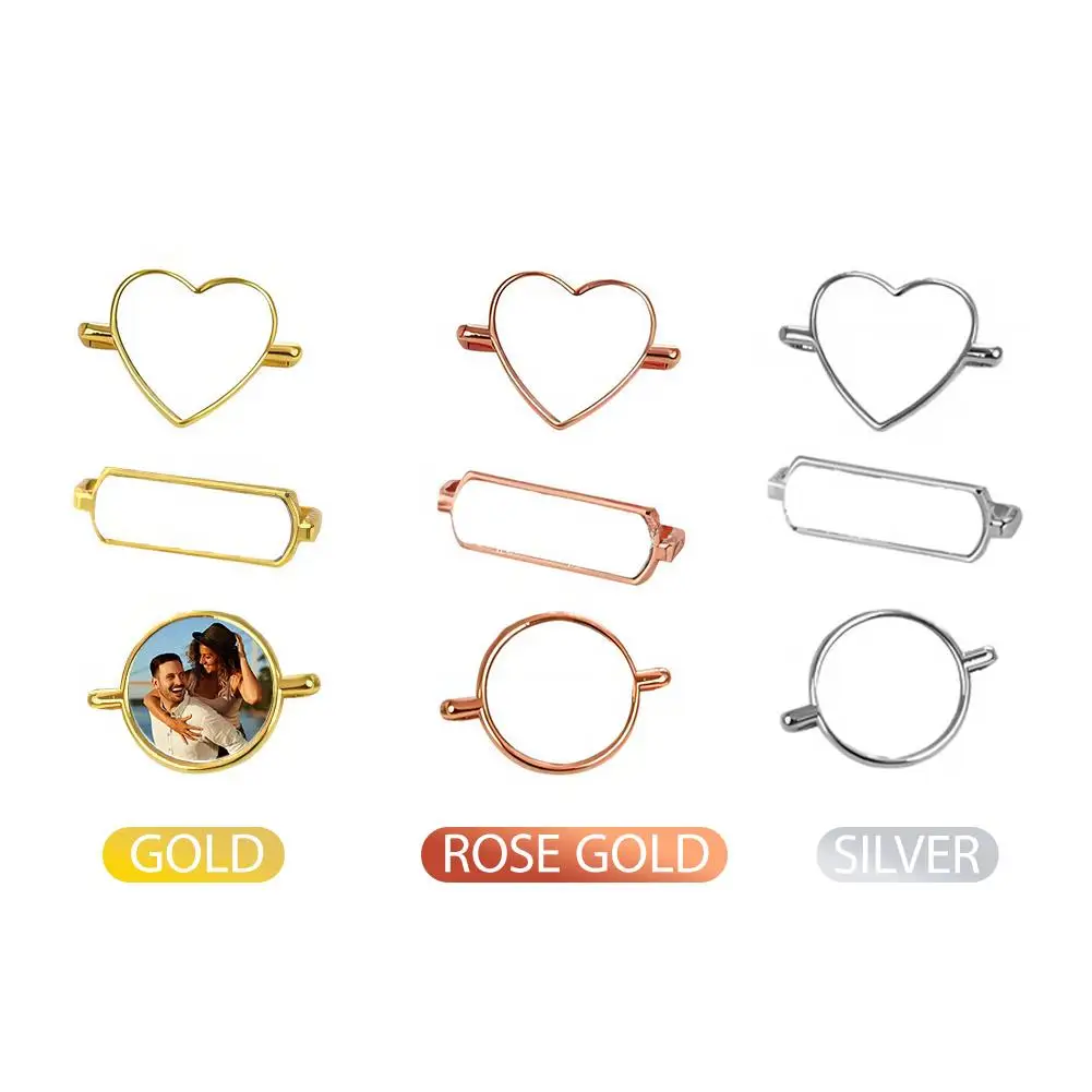 DIY المعادن حزام (استيك) ساعة مشبك الزخرفية مخصص مطبوعة نمط التبعي/الذهب/حزام الذهب الألوان 3 صور ساعة روز الفضة L3B8