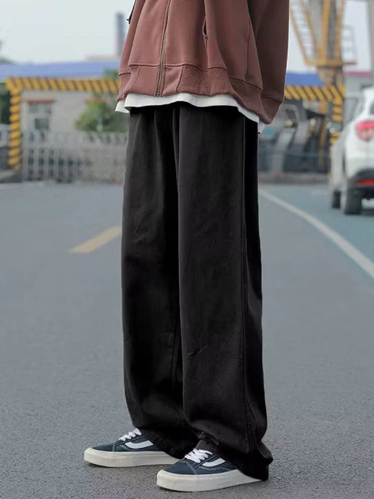 

Summer Streetwear Men Cargo Pants Hip Hop Jogger Harlan Pants Male Harajuku Solid Color Wide Leg Casual Sweatpants A039