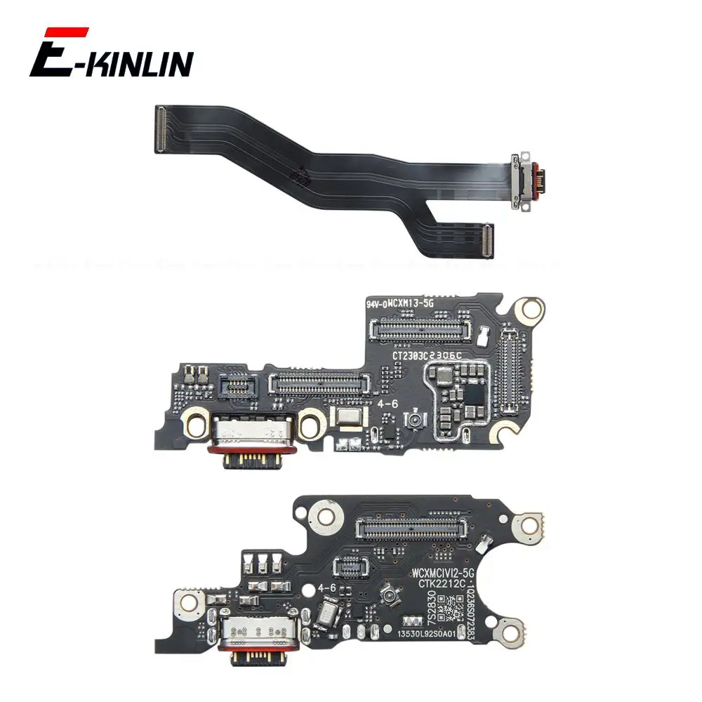 

Power Charger Dock USB Charging Port Plug Board Microphone Mic Flex Cable For Xiaomi Mi 13 Lite 12 12S 12T 12X Pro Ultra