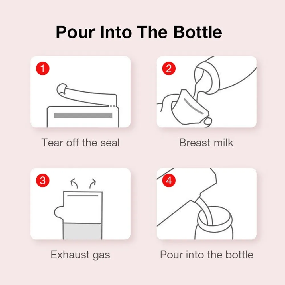 100ml/150ml/200ml/250ml Breastmilk Storage Bags Save Space Leak Proof Disposable Breastmilk Storage Freezing Storage Portable
