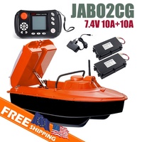 Europe Germany Orange JABO 2 2CG 7.4V10A Two Li Battery   Sonar Gps Fishfinder Carp Fishing Rc Bait Boat
