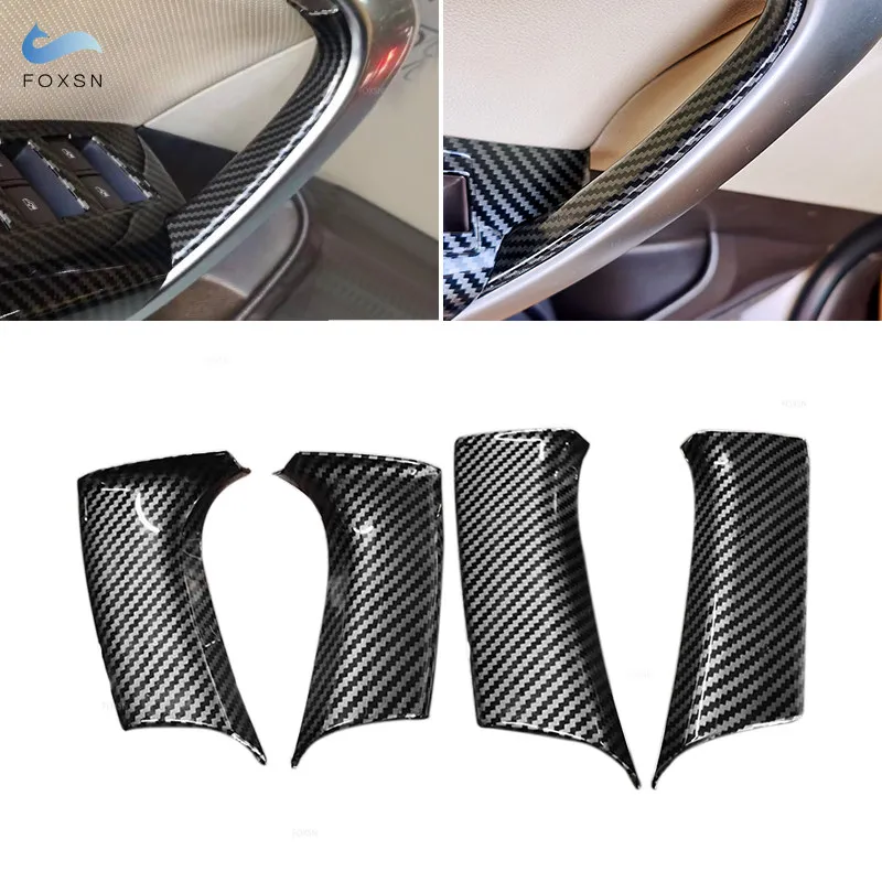 

For Buick Regal 2009 - 2015 ABS Carbon Fiber Texture Interior Door Armrest Panel Handle Inner Grab Pull Cover Protective Trim