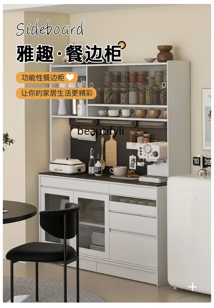 

6239P Минималистичный обеденный боковой шкаф от пола до потолка, каменная плита из массива дерева, многофункциональный высокий шкаф, шкафчик для хранения