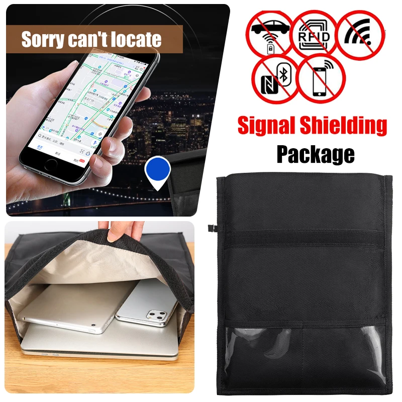 Notebook Signal Shielding Bag Faraday Bag Rfid Anti-Theft Mobile Phone Anti-Radiation Faraday Bag Car Key Signal Blocker Case