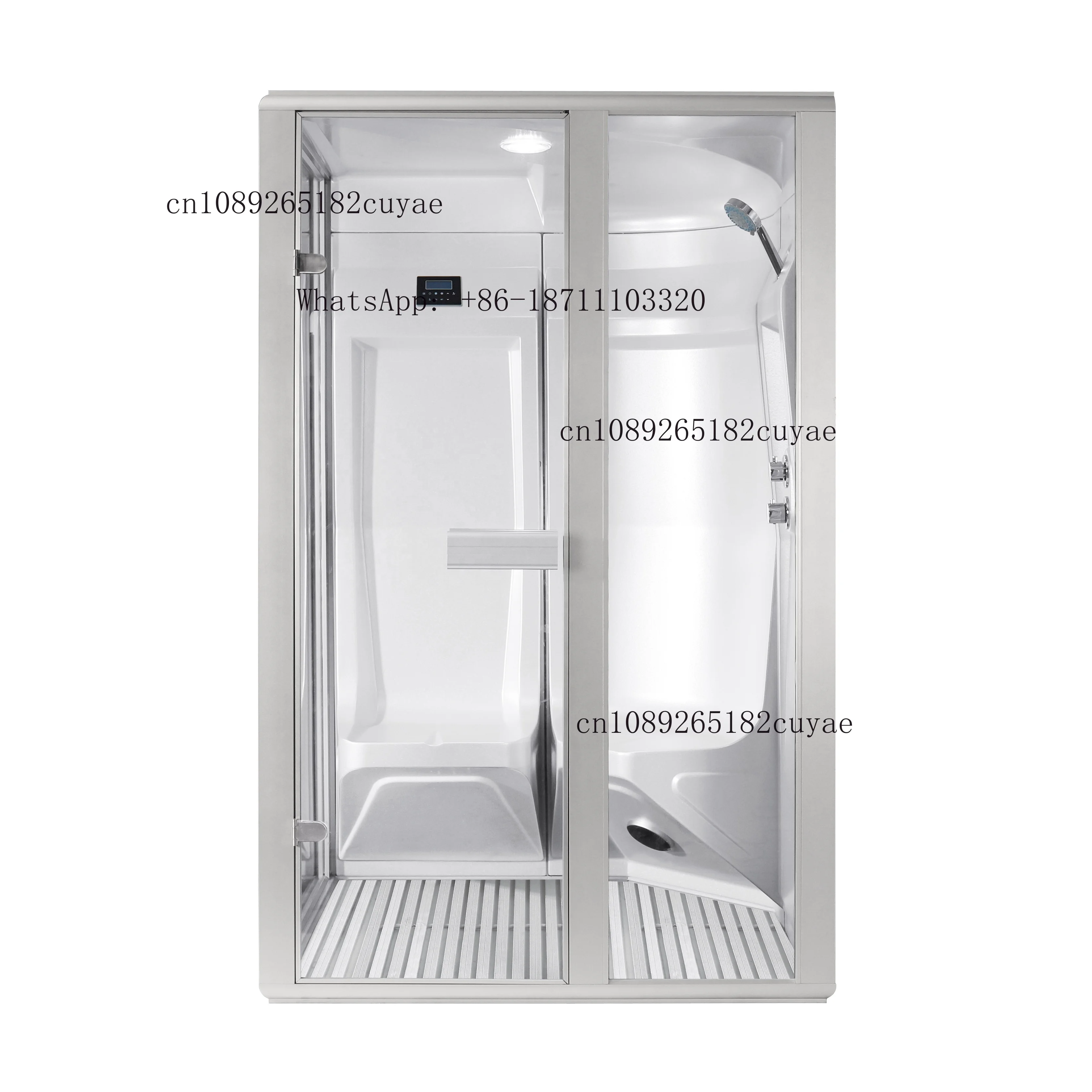 MEXDA White Acrylic Material Steam Room and Bench WS-200ST/WS-201ST/WS-202ST