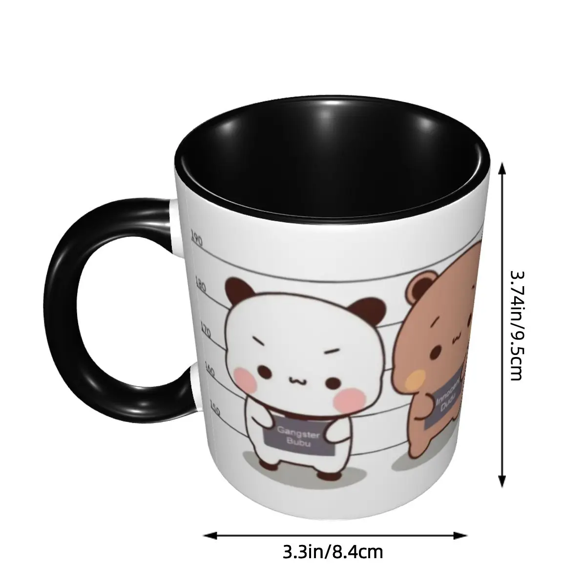 Custom Dudu Gangster Bubu Dudu Panda And Brownie Bear Couple Coffee Mug DIY Ceramic Milk Tea Cup