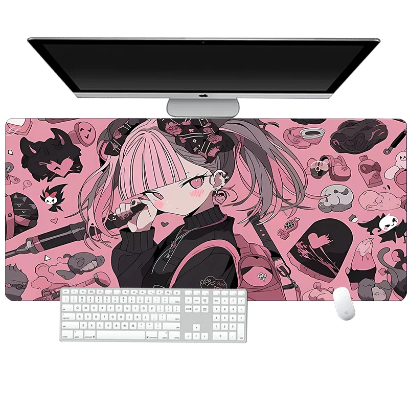 Mouse Pad Anime Girl Large Gamer Mousepad Japanese Style Anti-slip Keyboard Mat XXL Mouse Mat Pc Accessories Desk Mat 90x40cm