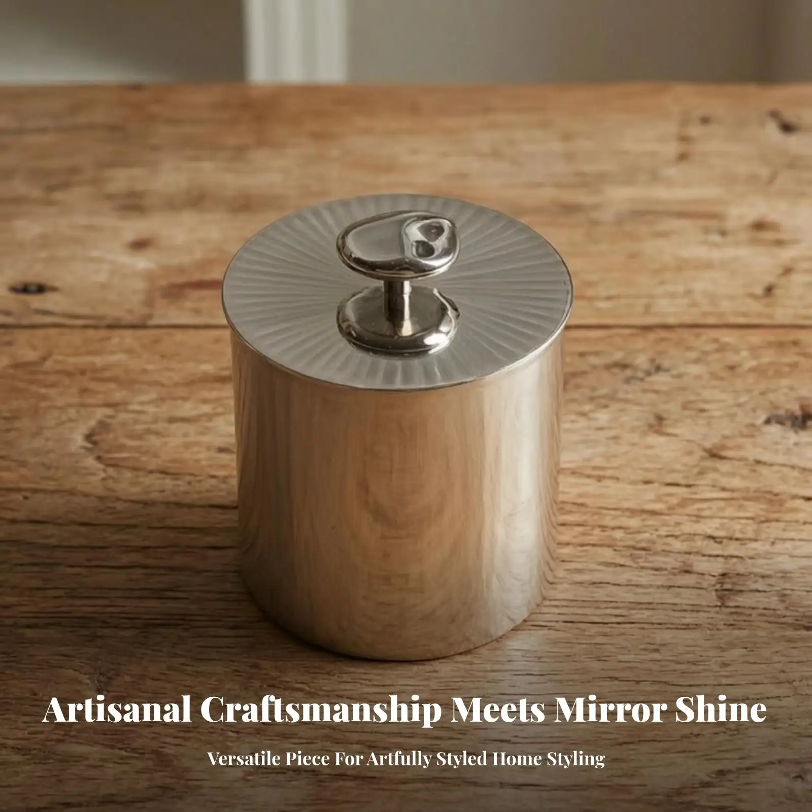 Aluminum Jewelry Box Multipurpose Metal Vanity Container with Knob Sundries